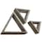 Ekena Millwork Triangle, Open Back, Vintage Farmhouse Shadow Box Shelves, Barnwood Decor Collection, PK3 DECR15SBTROBGY - alternate 2